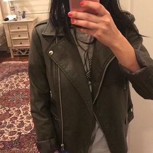 Faux Leather Forest Green Jacket - BRAND NEW!!!!